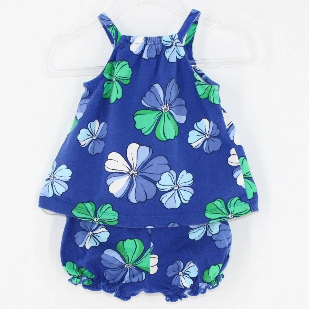 Carter's 2-Piece Floral Halter Top and Bloomers Set 6 Months‎ Blue
